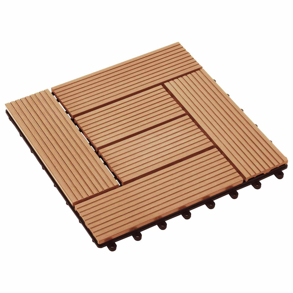 vidaXL Płytka Tarasowa 11 pcs Drewno tekowe 30 x 30 cm