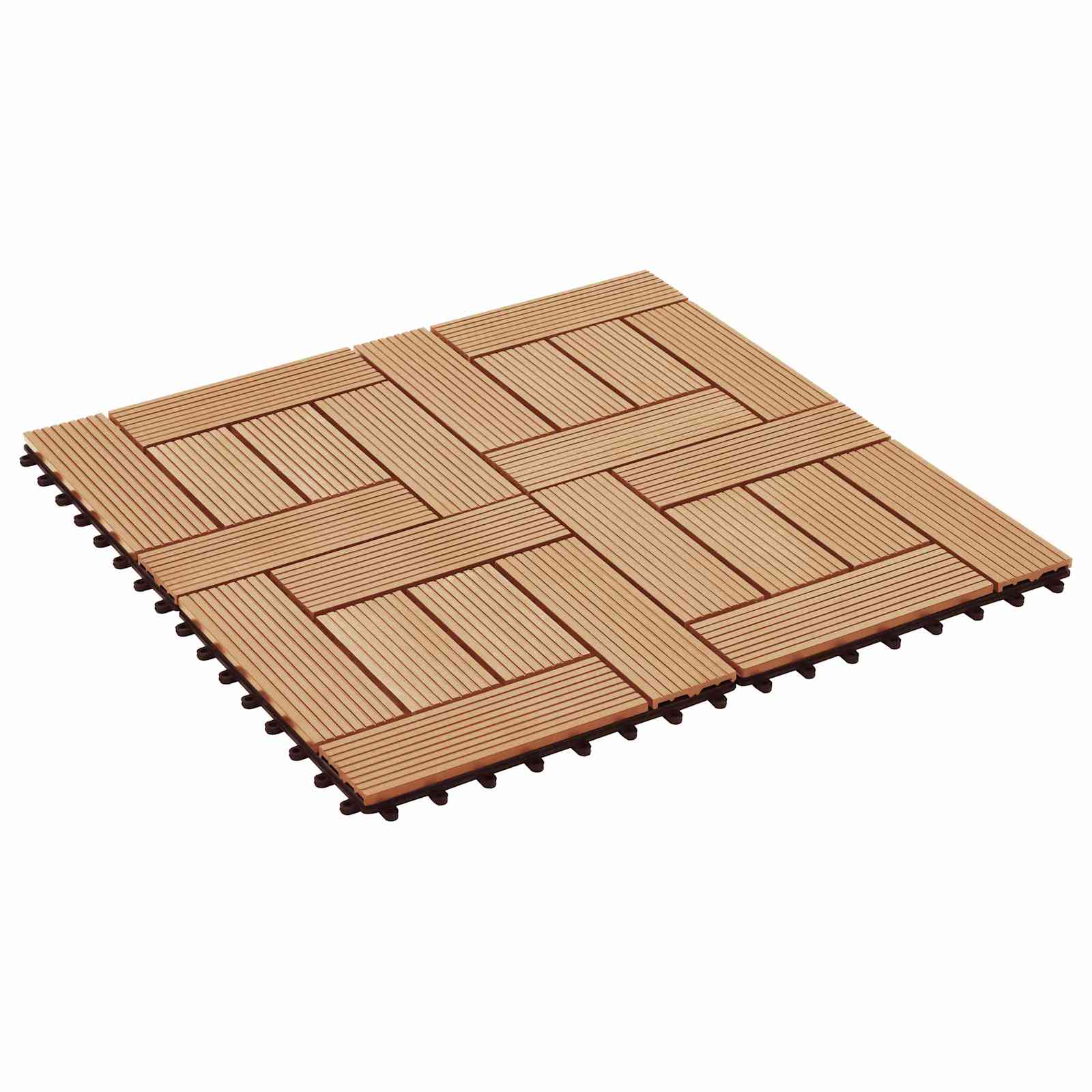 vidaXL Płytka Tarasowa 11 pcs Drewno tekowe 30 x 30 cm