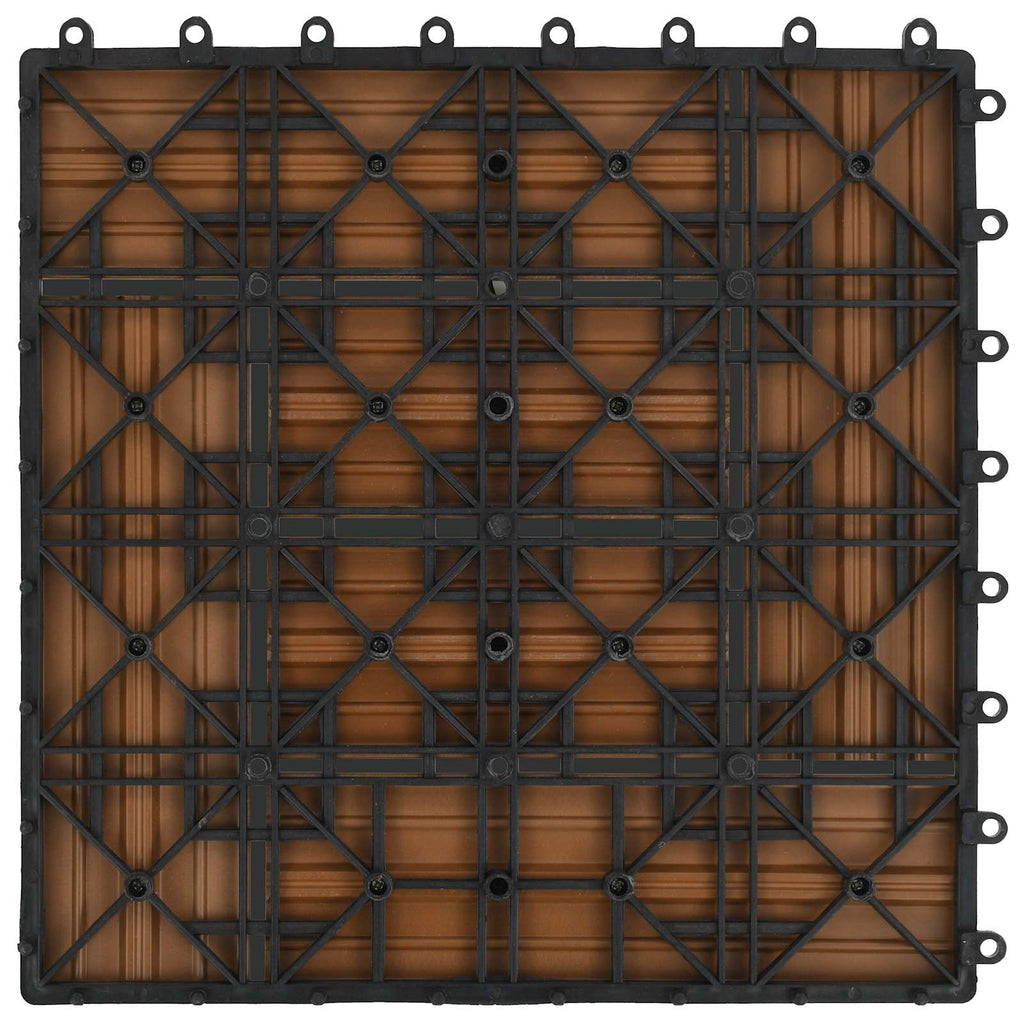 vidaXL Płytka Tarasowa 11 pcs Drewno tekowe 30 x 30 cm