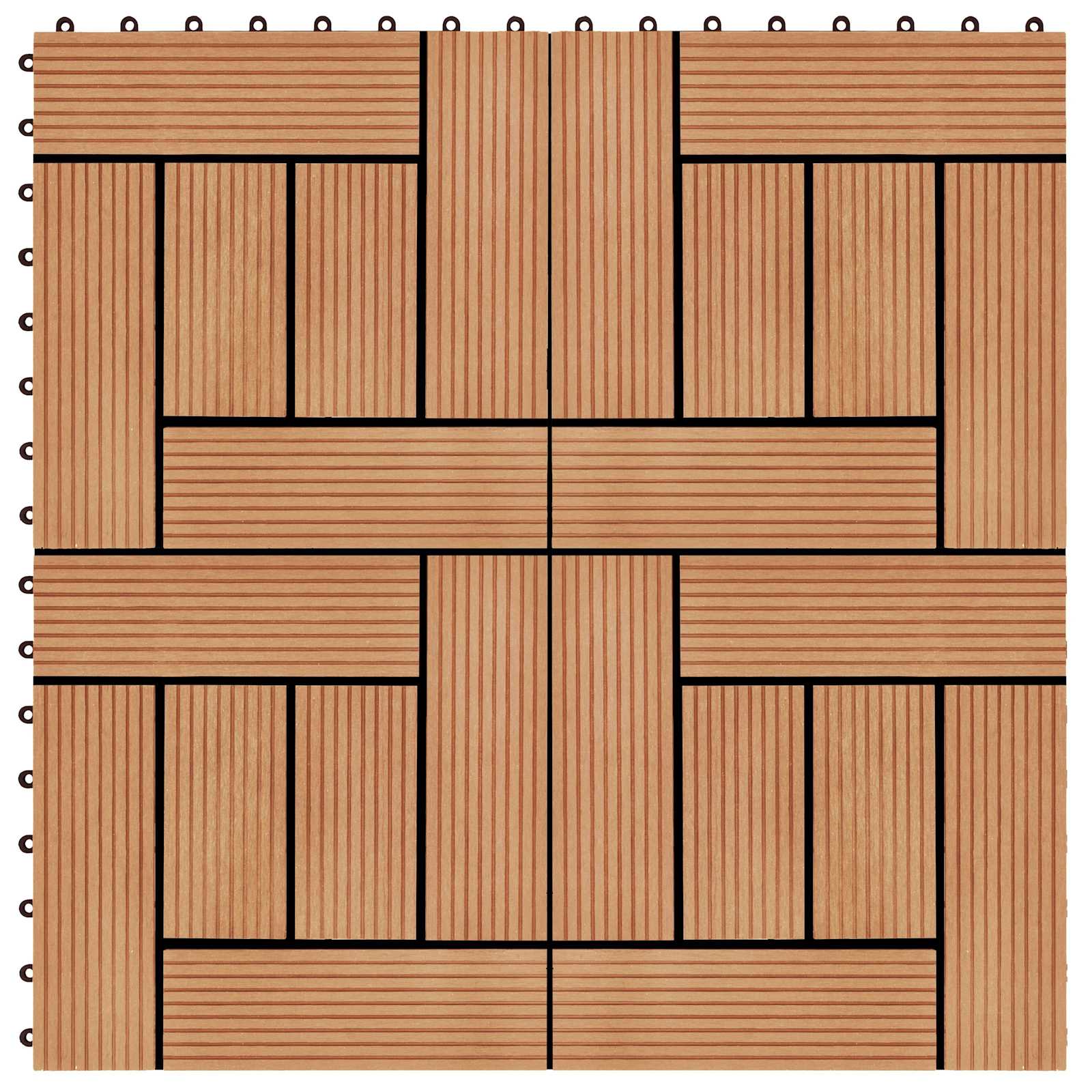 vidaXL Płytka Tarasowa 11 pcs Drewno tekowe 30 x 30 cm