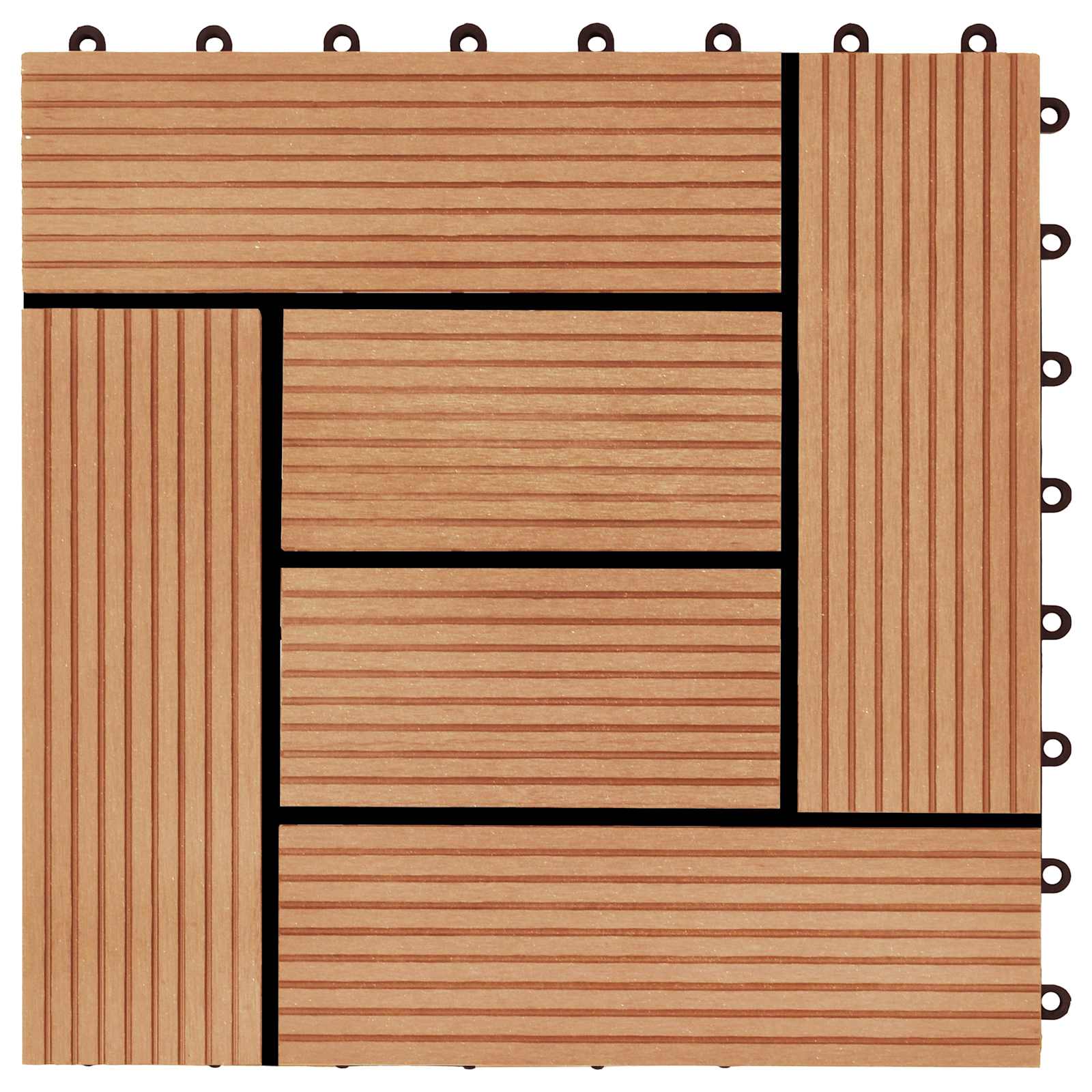vidaXL Płytka Tarasowa 11 pcs Drewno tekowe 30 x 30 cm
