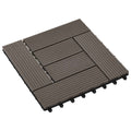 vidaXL Płytka Tarasowa 11 pcs Ciemny brąz 30 x 30 cm