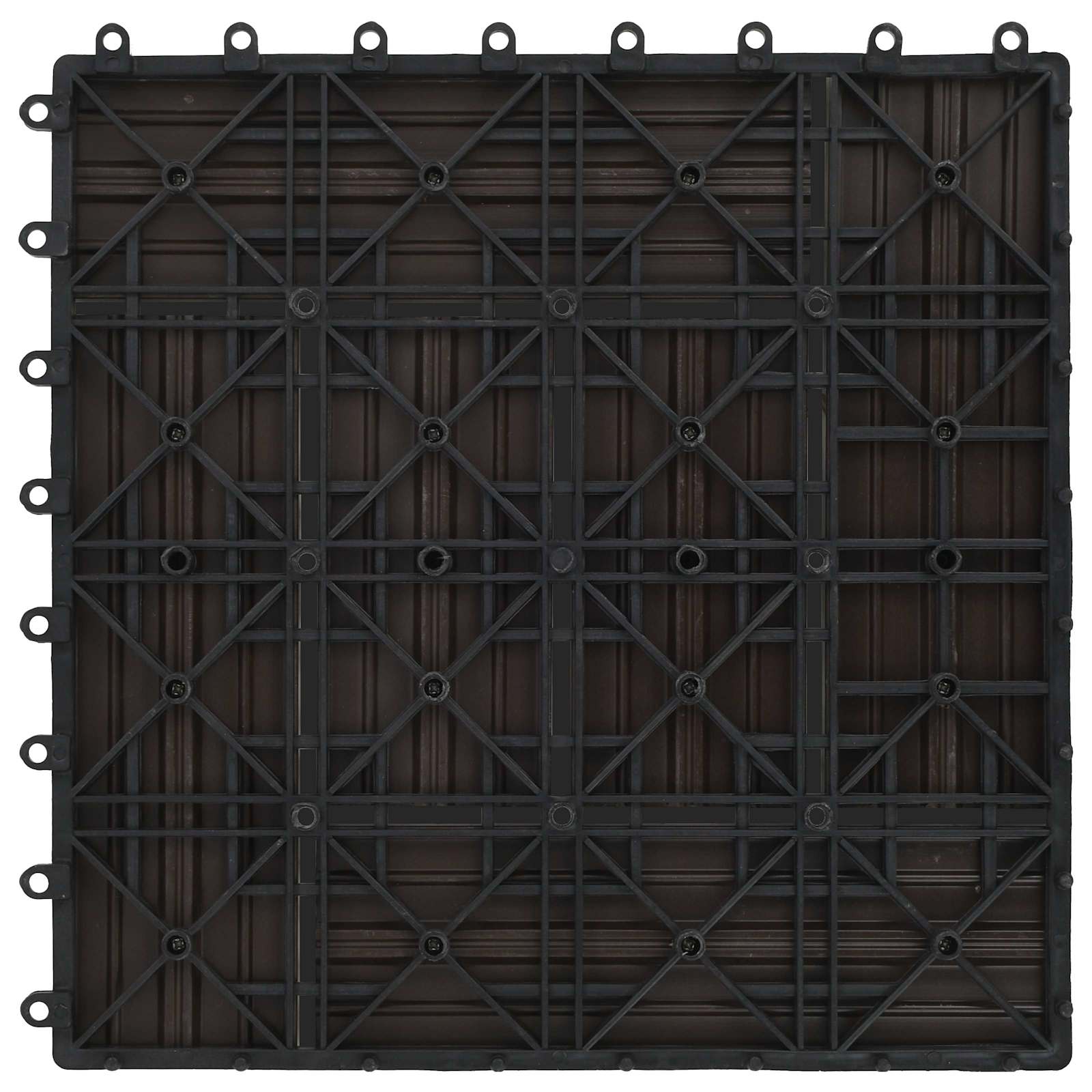 vidaXL Płytka Tarasowa 11 pcs Ciemny brąz 30 x 30 cm