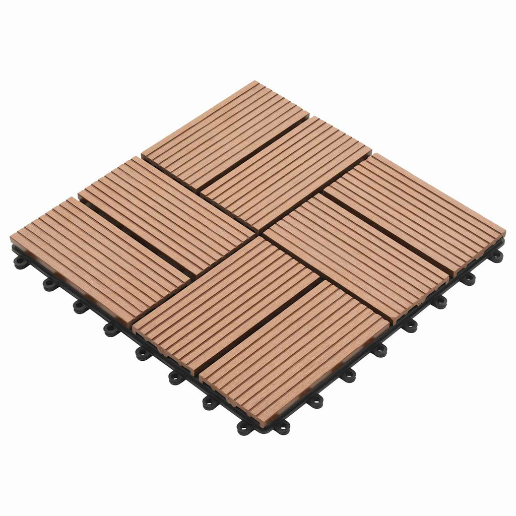 vidaXL Płytka Tarasowa 11 pcs brązowy 30 x 30 cm