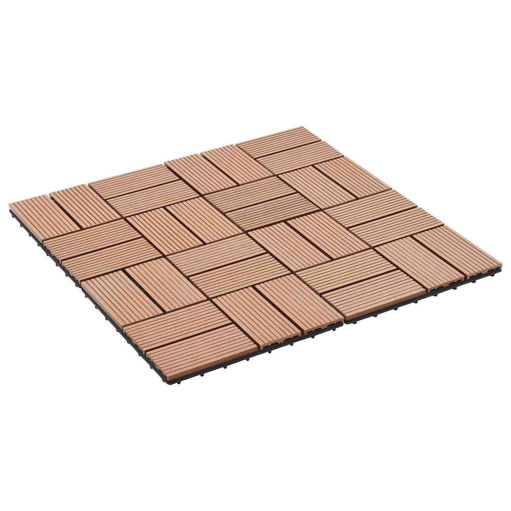 vidaXL Płytka Tarasowa 11 pcs brązowy 30 x 30 cm