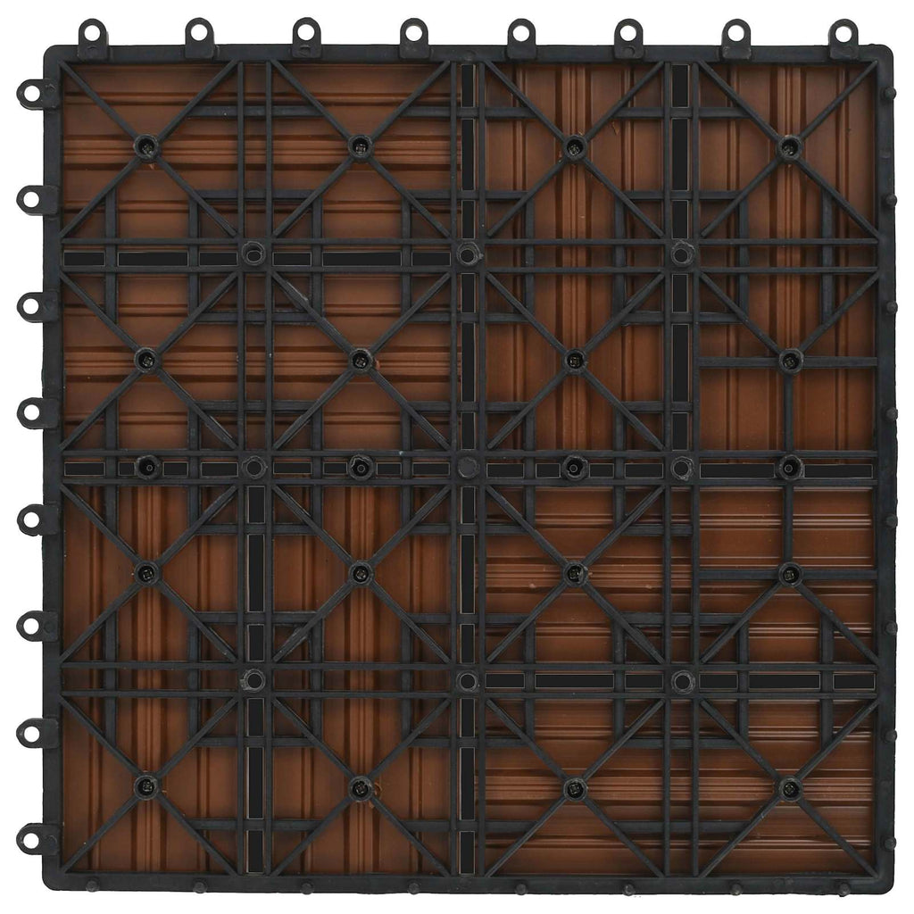 vidaXL Płytka Tarasowa 11 pcs brązowy 30 x 30 cm
