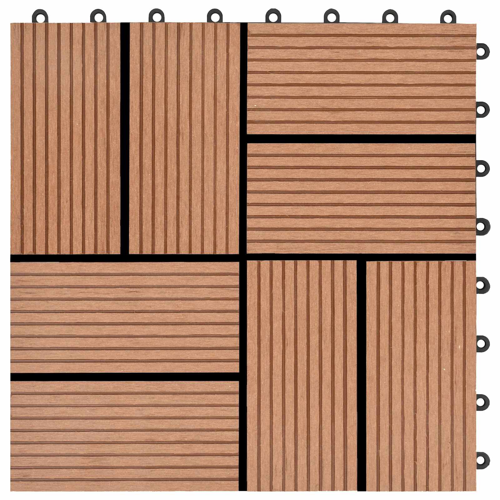 vidaXL Płytka Tarasowa 11 pcs brązowy 30 x 30 cm