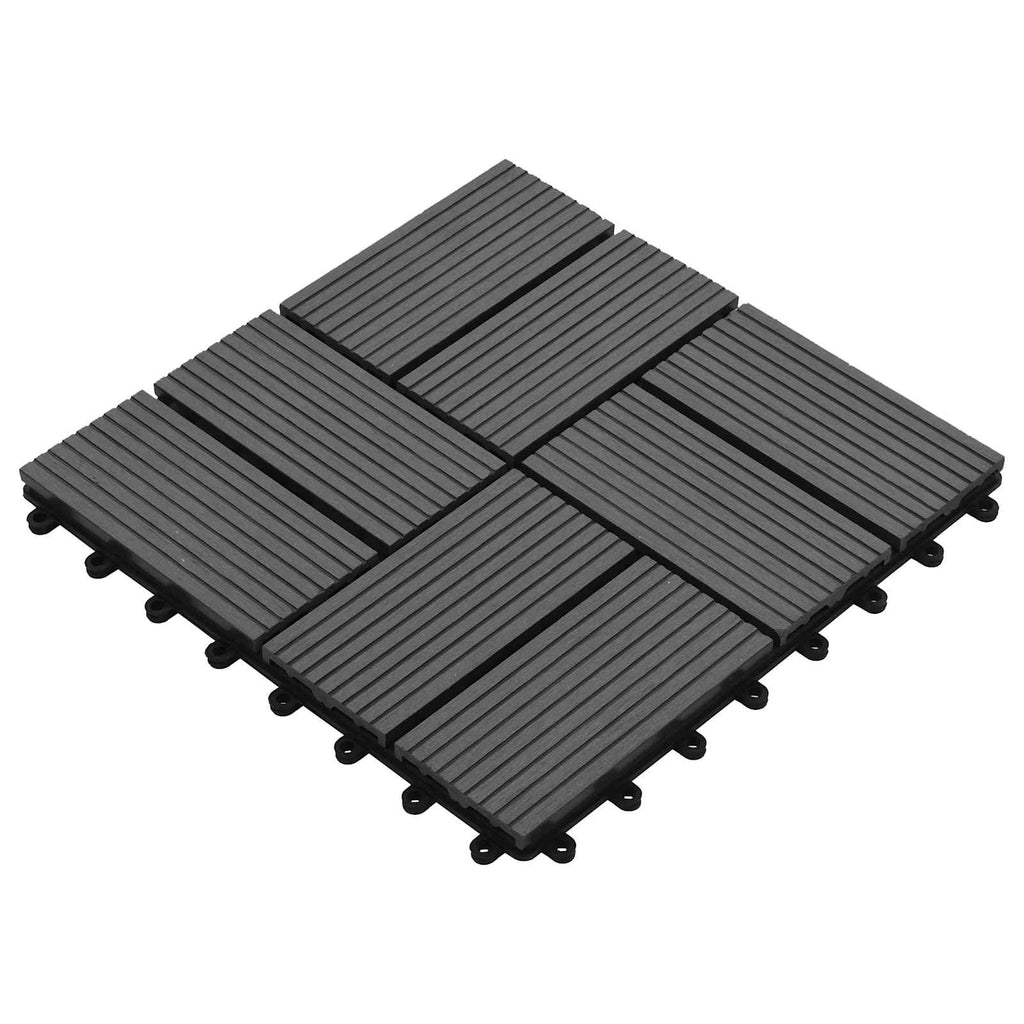 vidaXL Płytka Tarasowa 11 pcs Szary 30 x 30 cm