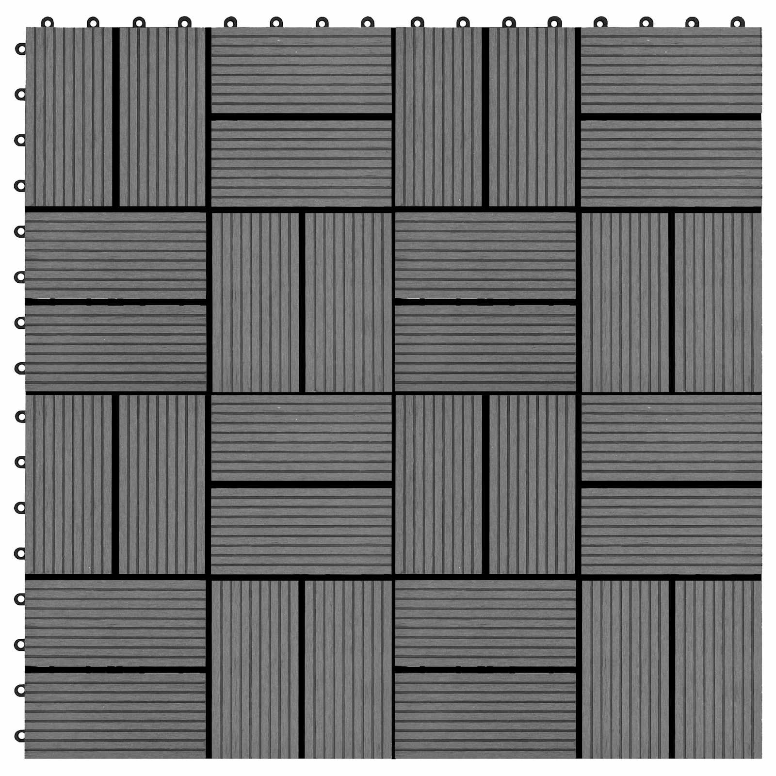 vidaXL Płytka Tarasowa 11 pcs Szary 30 x 30 cm