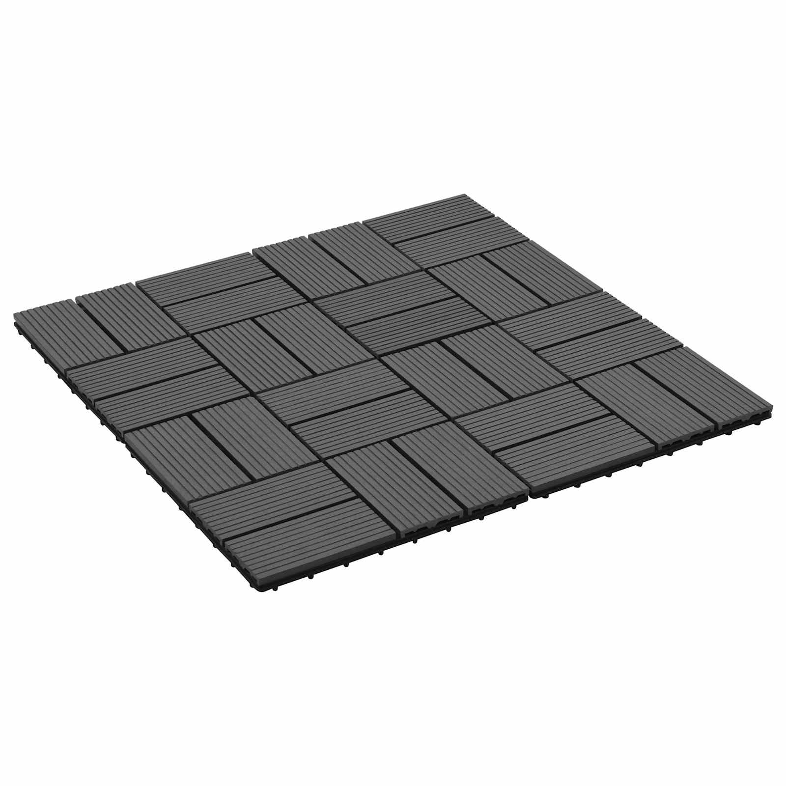 vidaXL Płytka Tarasowa 11 pcs Czarny 30 x 30 cm