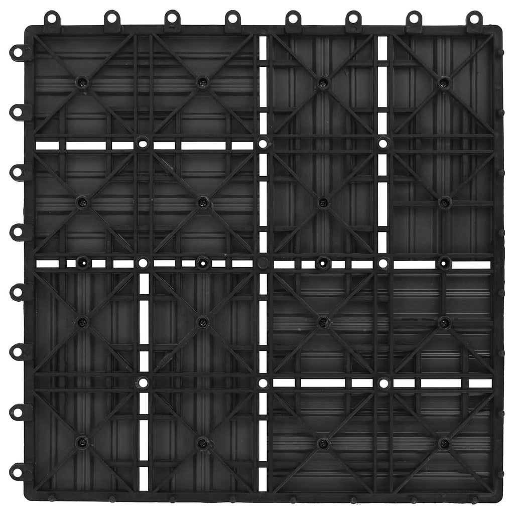 vidaXL Płytka Tarasowa 11 pcs Czarny 30 x 30 cm