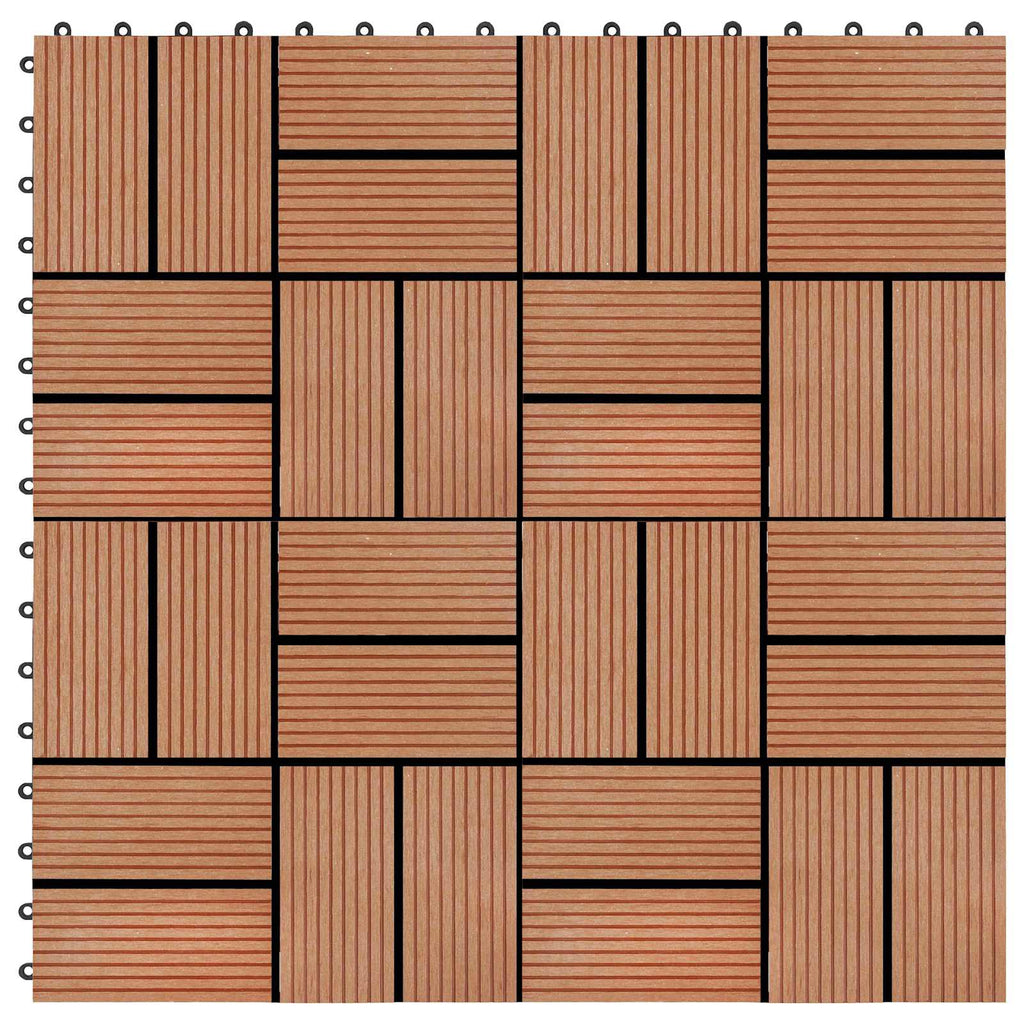 vidaXL Płytka Tarasowa 11 pcs Drewno tekowe 30 x 30 cm