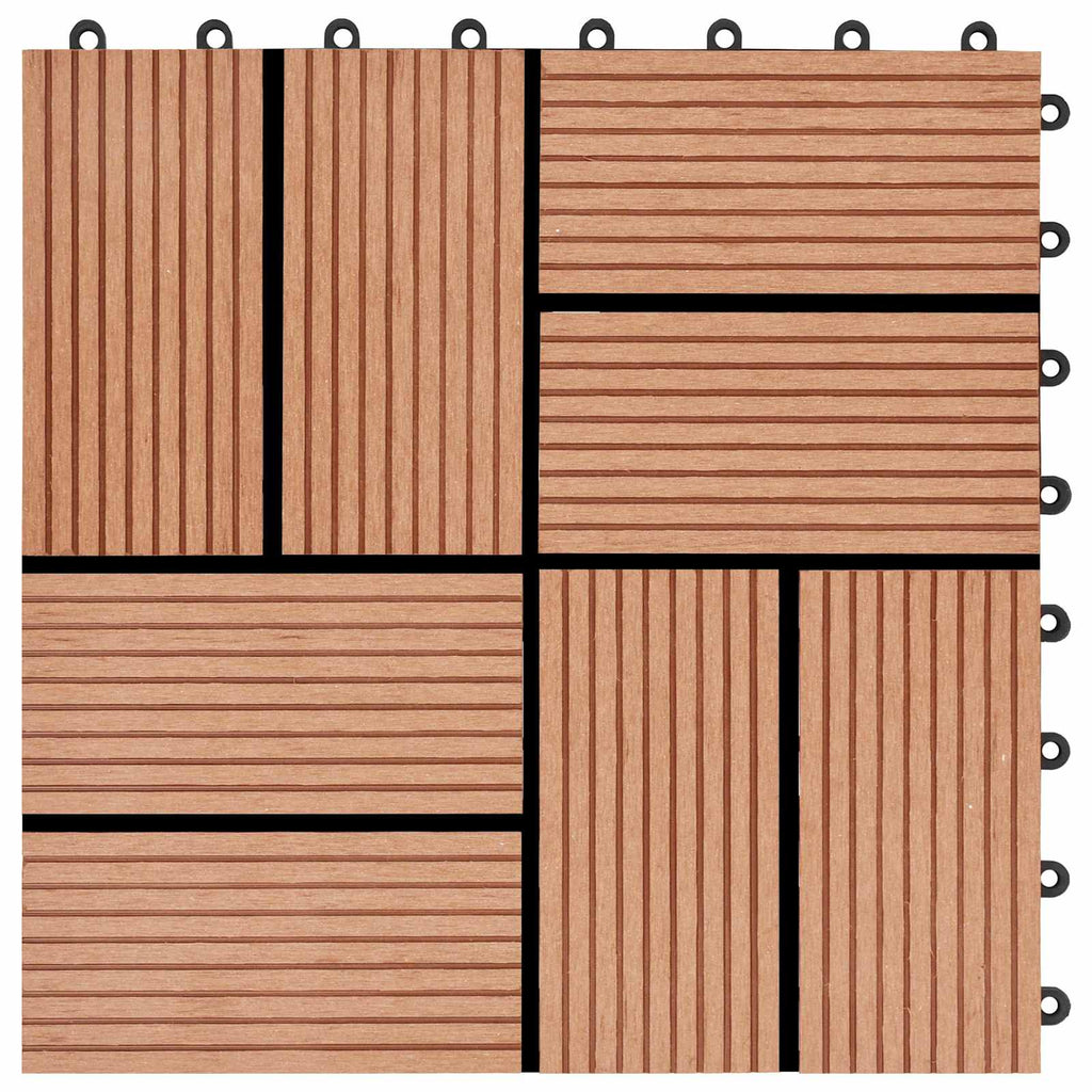 vidaXL Płytka Tarasowa 11 pcs Drewno tekowe 30 x 30 cm