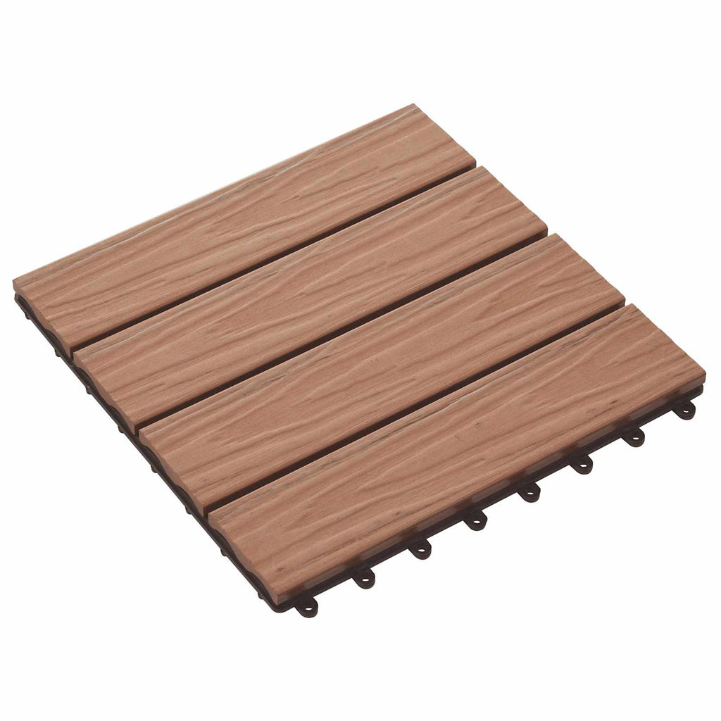 vidaXL Płytka Tarasowa Projekt 3D 11 pcs Jasny Brąz 30 x 30 cm