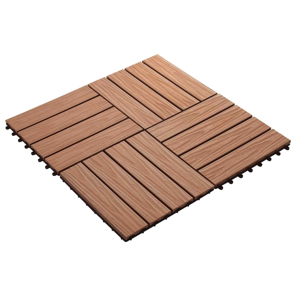 vidaXL Płytka Tarasowa Projekt 3D 11 pcs Jasny Brąz 30 x 30 cm