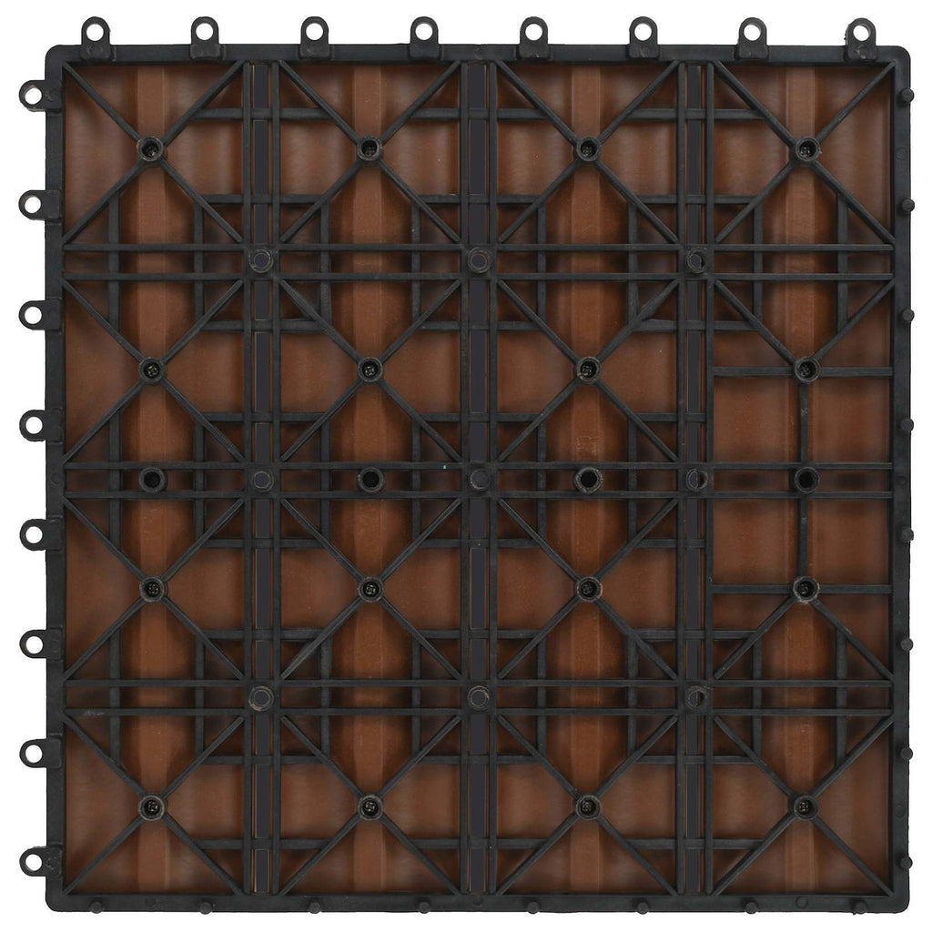 vidaXL Płytka Tarasowa Projekt 3D 11 pcs Jasny Brąz 30 x 30 cm