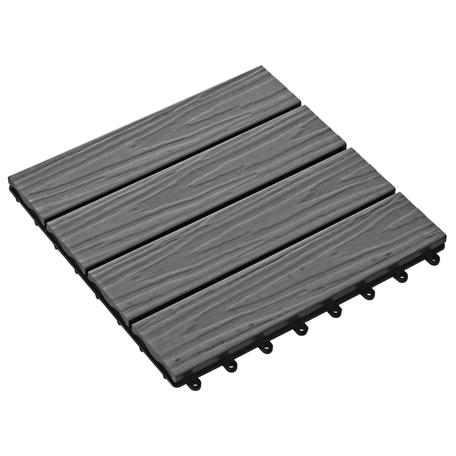 vidaXL Płytka Tarasowa Projekt 3D 11 pcs Szary 30 x 30 cm