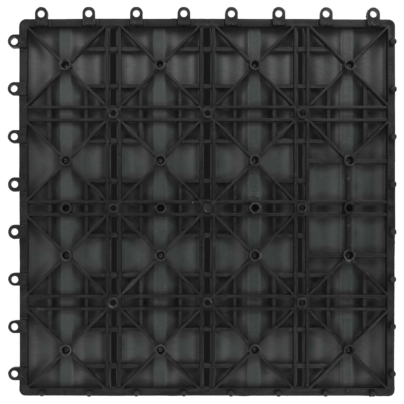 vidaXL Płytka Tarasowa Projekt 3D 11 pcs Czarny 30 x 30 cm