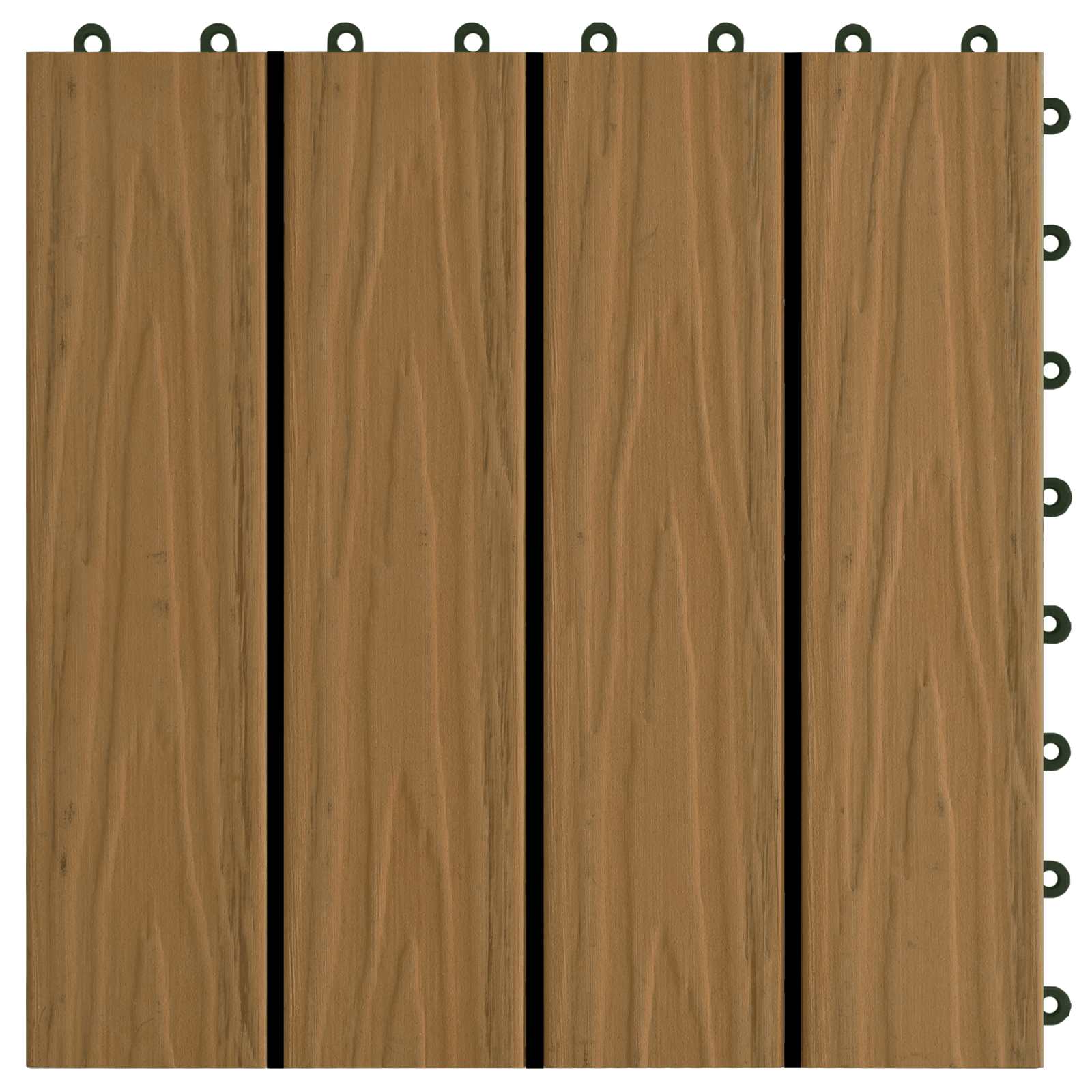 vidaXL Płytka Tarasowa Projekt 3D 11 pcs Drewno tekowe 30 x 30 cm