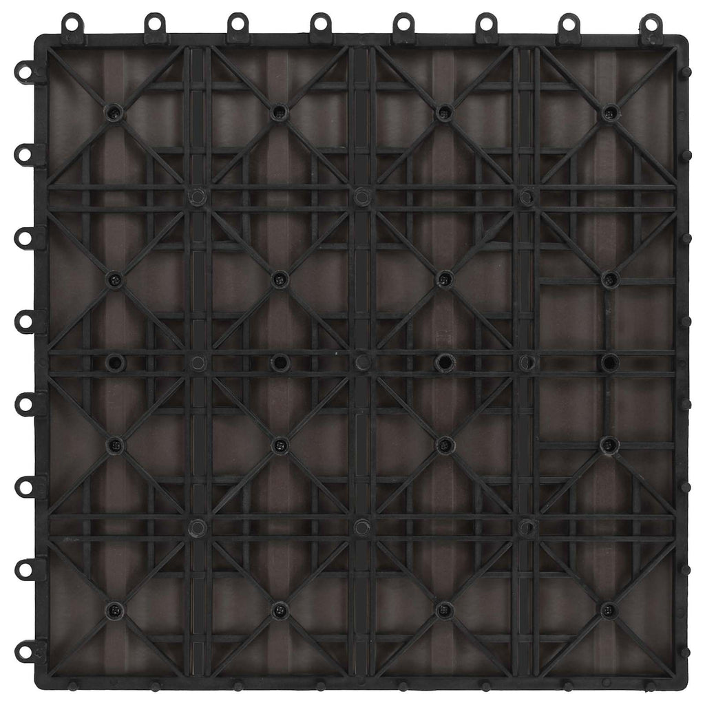 vidaXL Płytka Tarasowa Projekt 3D 11 pcs Ciemny brąz 30 x 30 cm