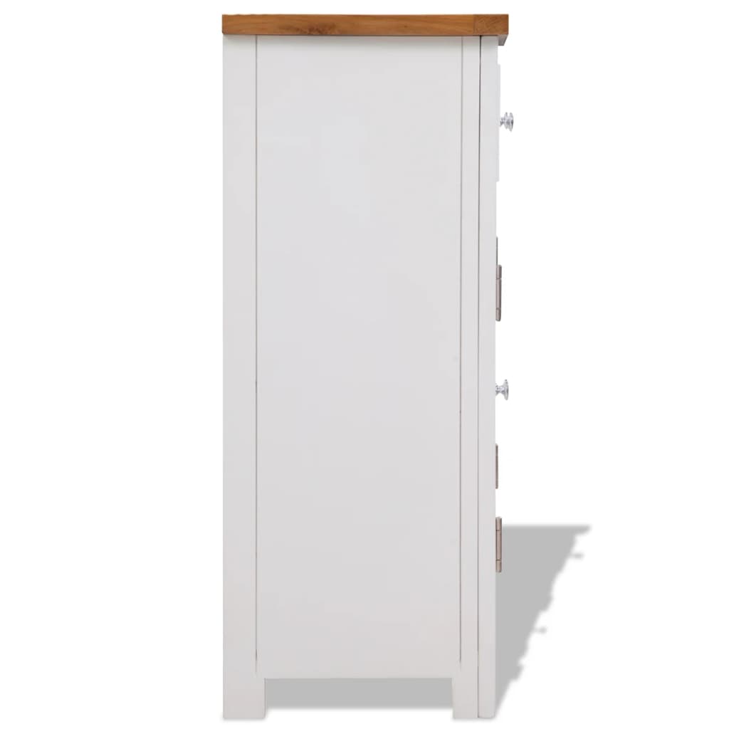 vidaXL Szafka, 90 x 33,5 x 83 cm, lite drewno dębowe