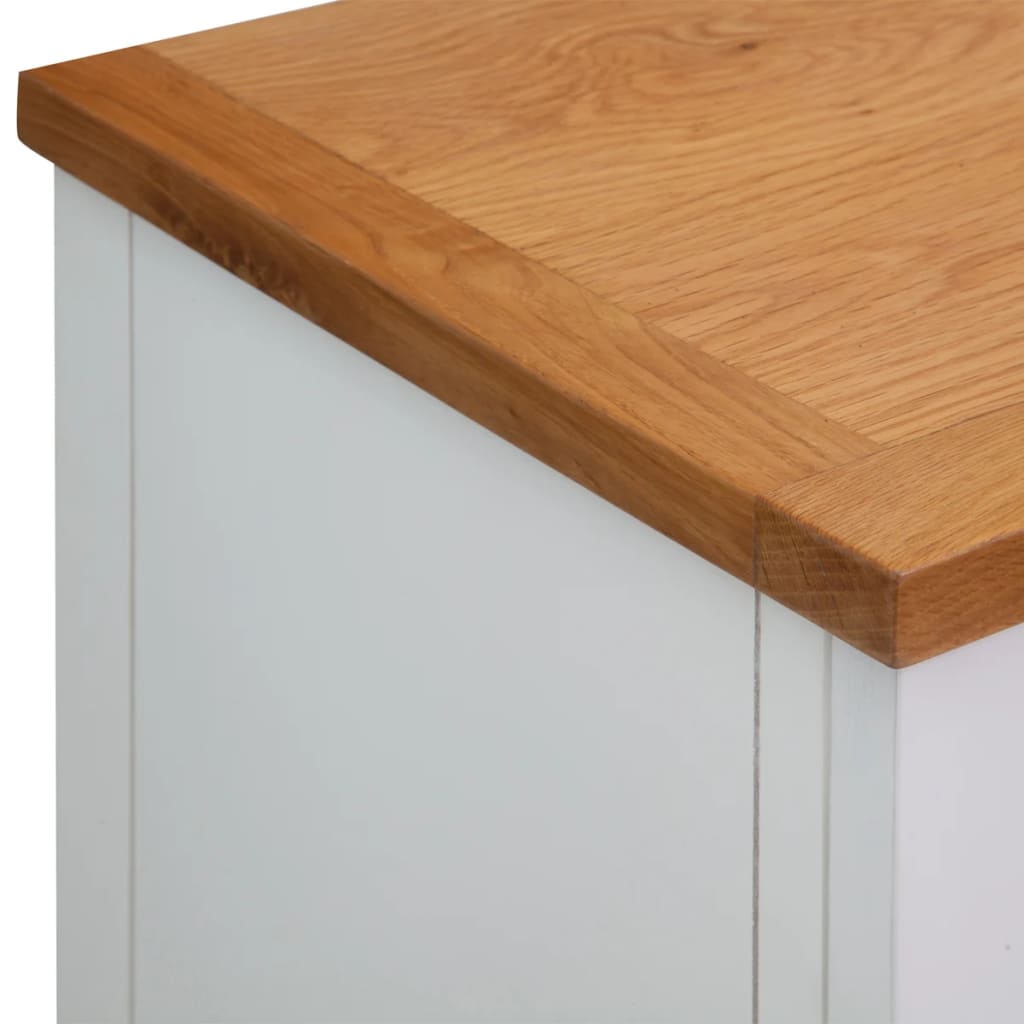 vidaXL Szafka, 90 x 33,5 x 83 cm, lite drewno dębowe