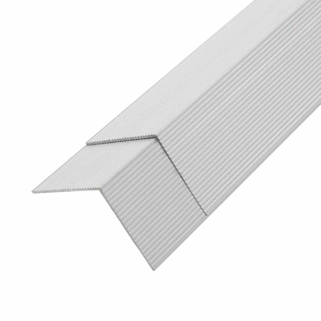 vidaXL Tarasowe listwy kątowe, 5 szt., aluminium, 170 cm, srebrne