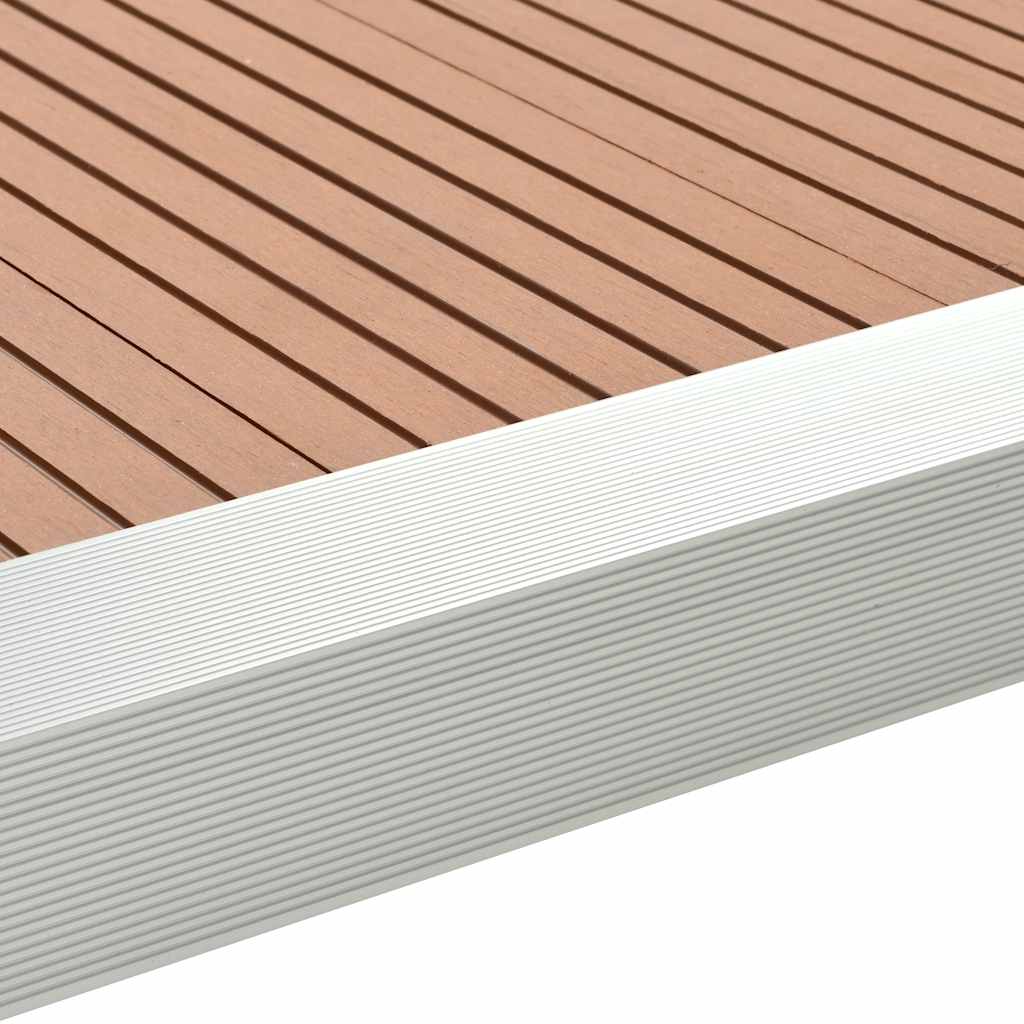 vidaXL Tarasowe listwy kątowe, 5 szt., aluminium, 170 cm, srebrne