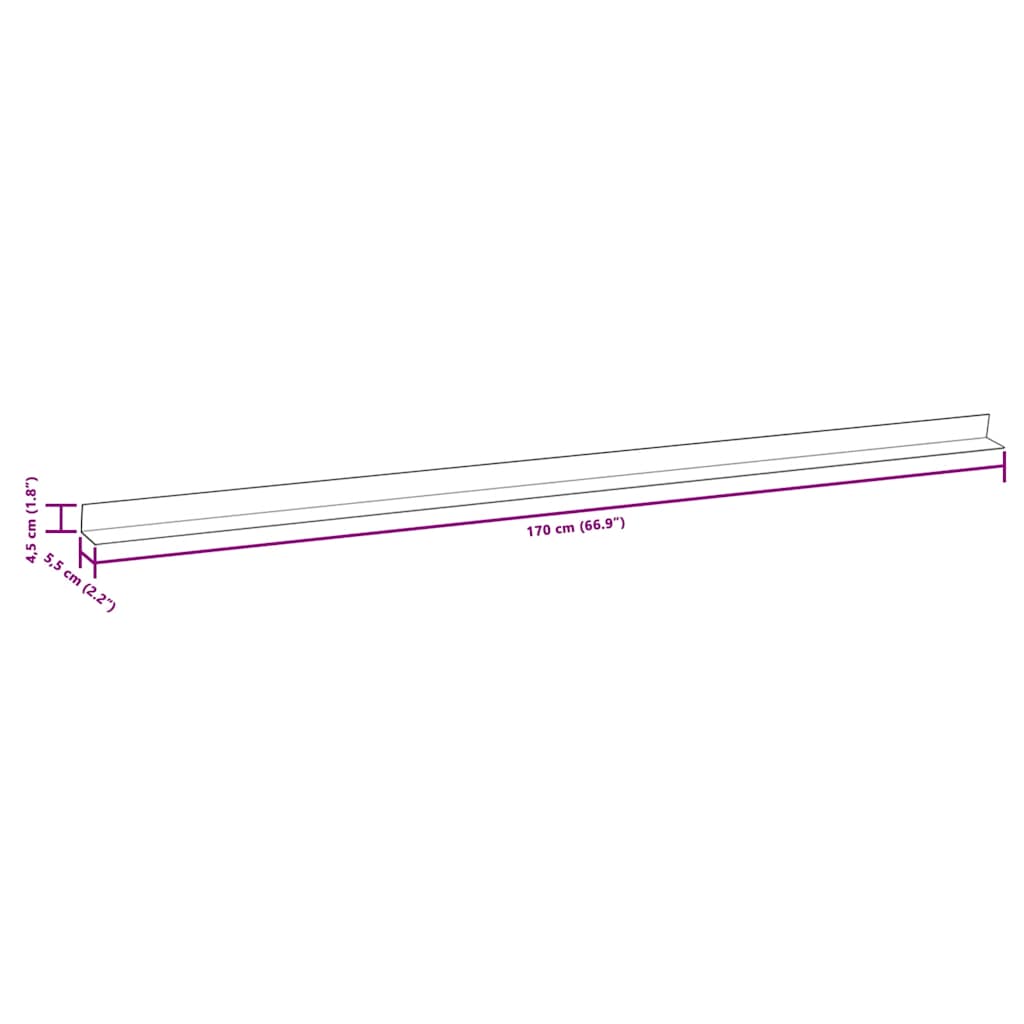vidaXL Tarasowe listwy kątowe, 5 szt., aluminium, 170 cm, srebrne
