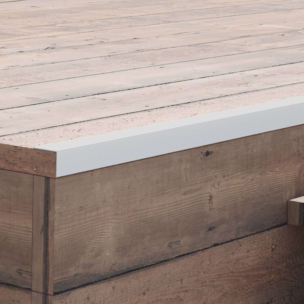 vidaXL Tarasowe listwy kątowe, 5 szt., aluminium, 170 cm, srebrne