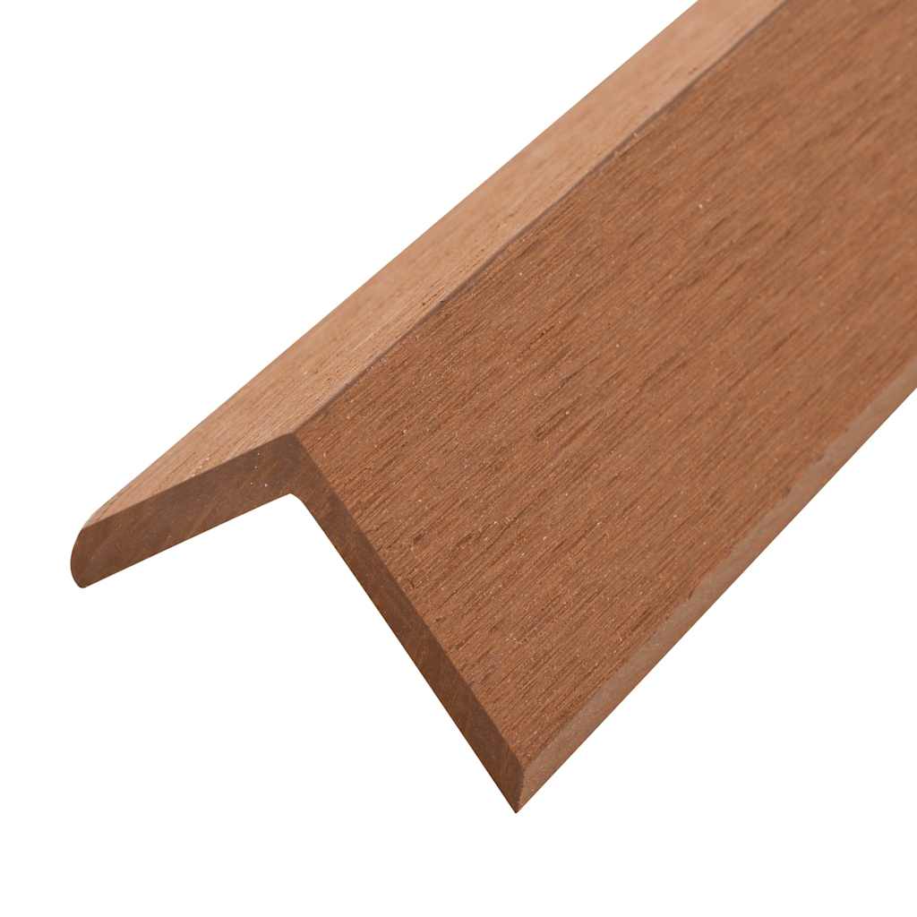 vidaXL Tarasowe listwy kątowe, 5 szt., WPC, 170 cm, jasnobrązowe
