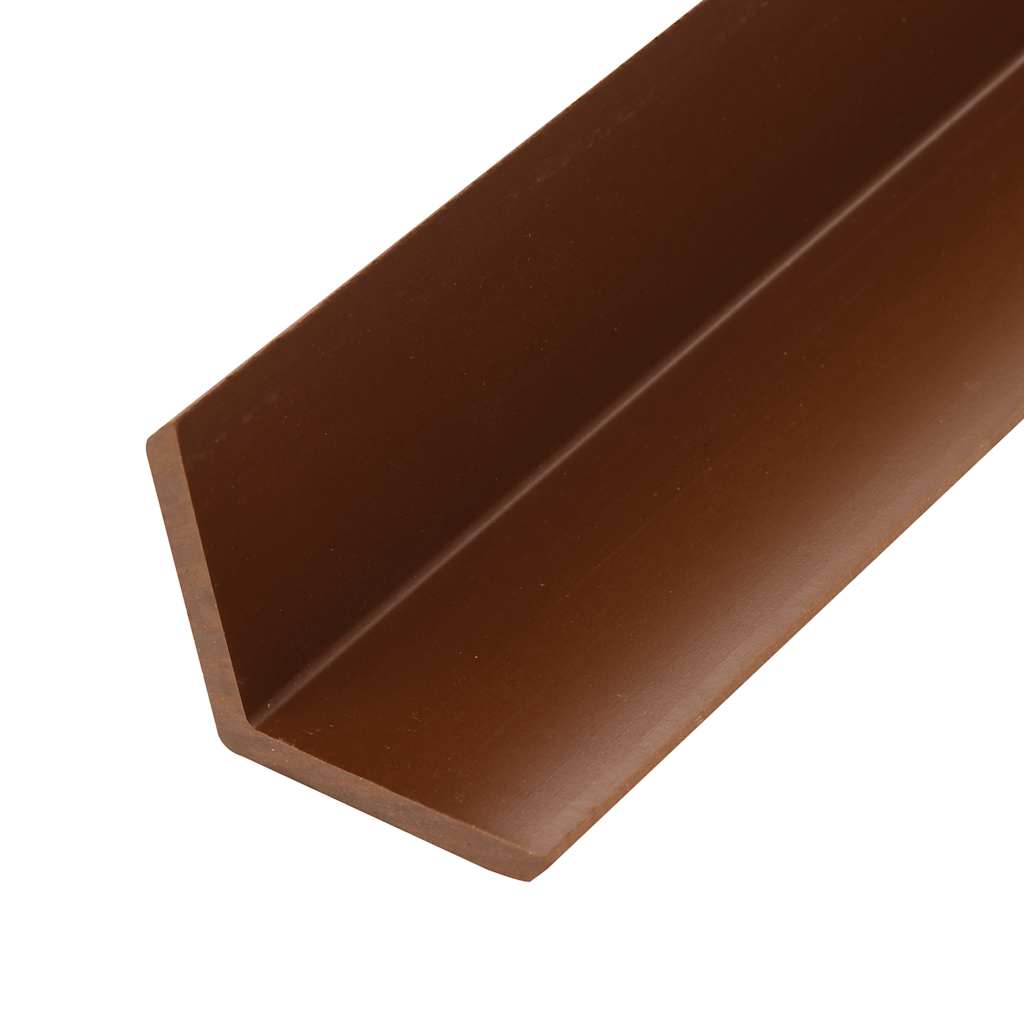 vidaXL Tarasowe listwy kątowe, 5 szt., WPC, 170 cm, jasnobrązowe
