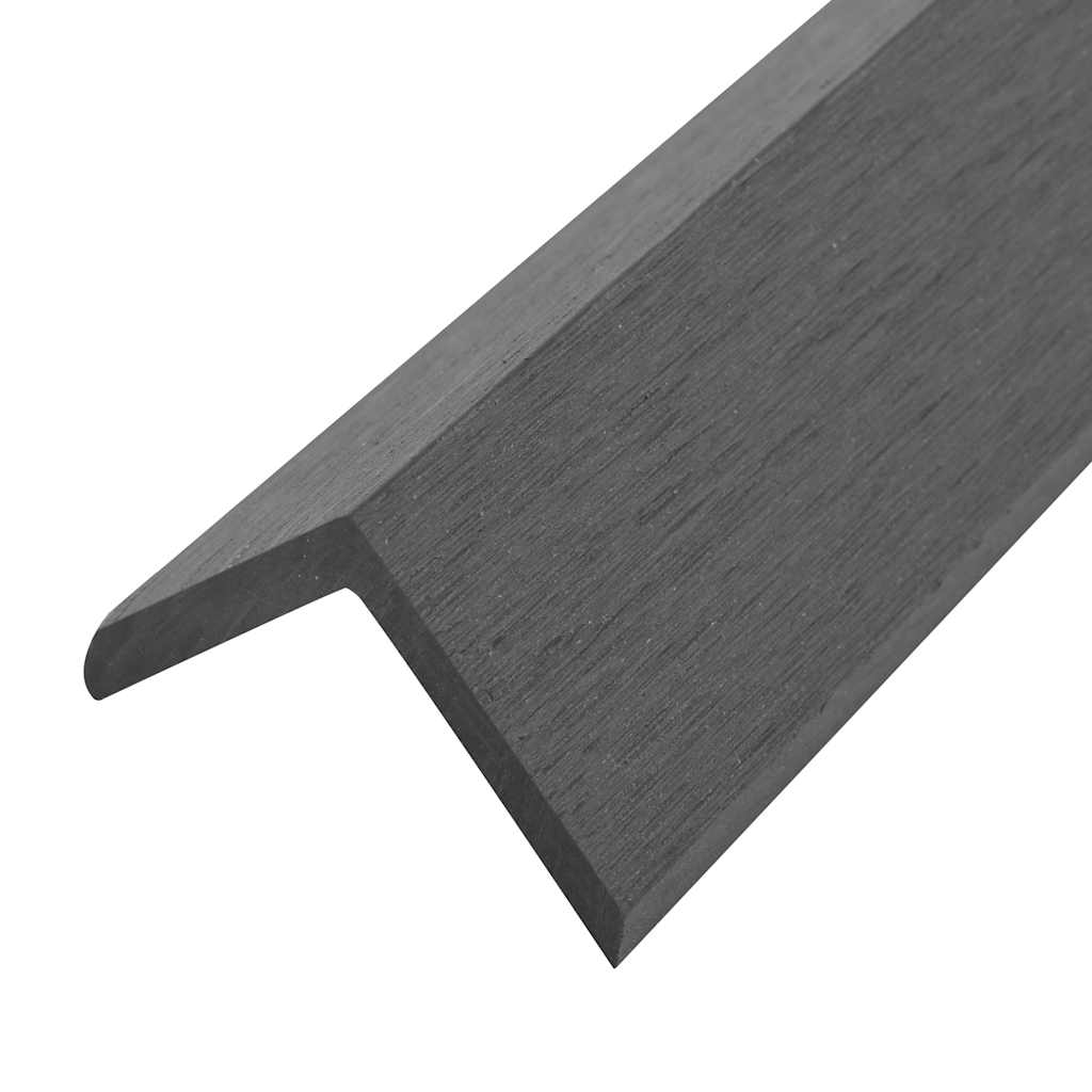 vidaXL Tarasowe listwy kątowe, 5 szt., WPC, 170 cm, szare