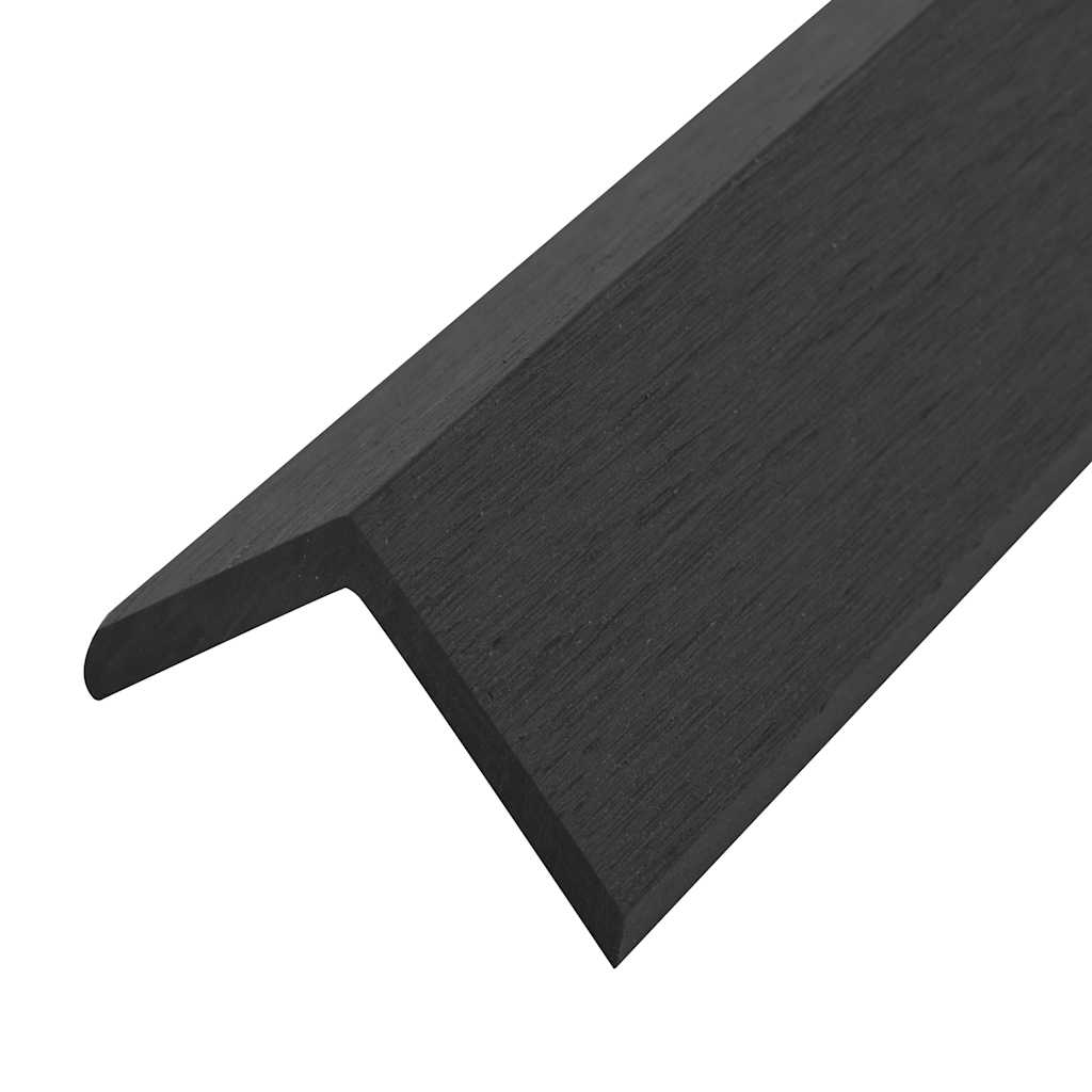 vidaXL Tarasowe listwy kątowe, 5 szt., WPC, 170 cm, czarne