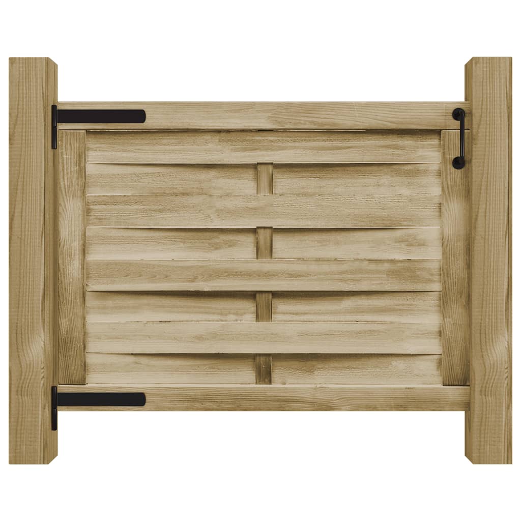 vidaXL Furtka ogrodowa, impregnowana sosna, 100 x 75 cm, zielona