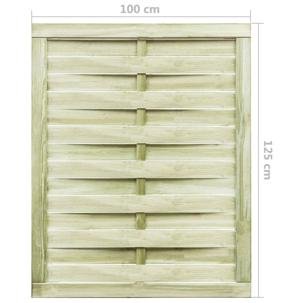vidaXL Furtka ogrodowa, impregnowana sosna, 100x125 cm, zielona