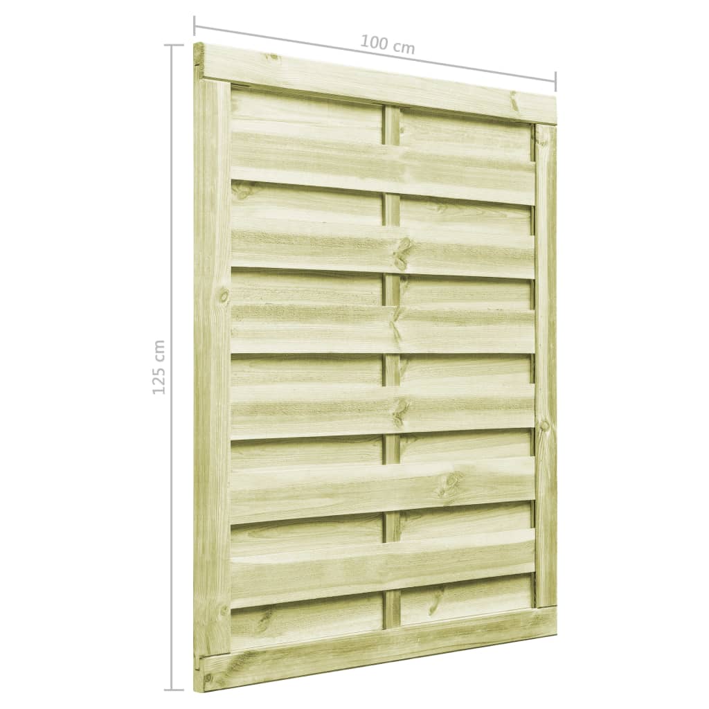 vidaXL Furtka ogrodowa, impregnowana sosna, 100x125 cm, zielona