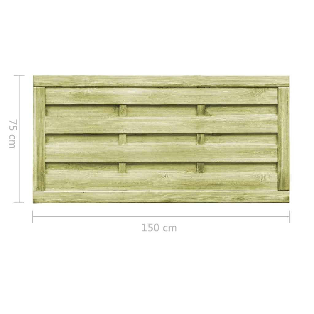 vidaXL Furtki, 2 szt., impregnowana sosna, 150 x 75 cm, zielone