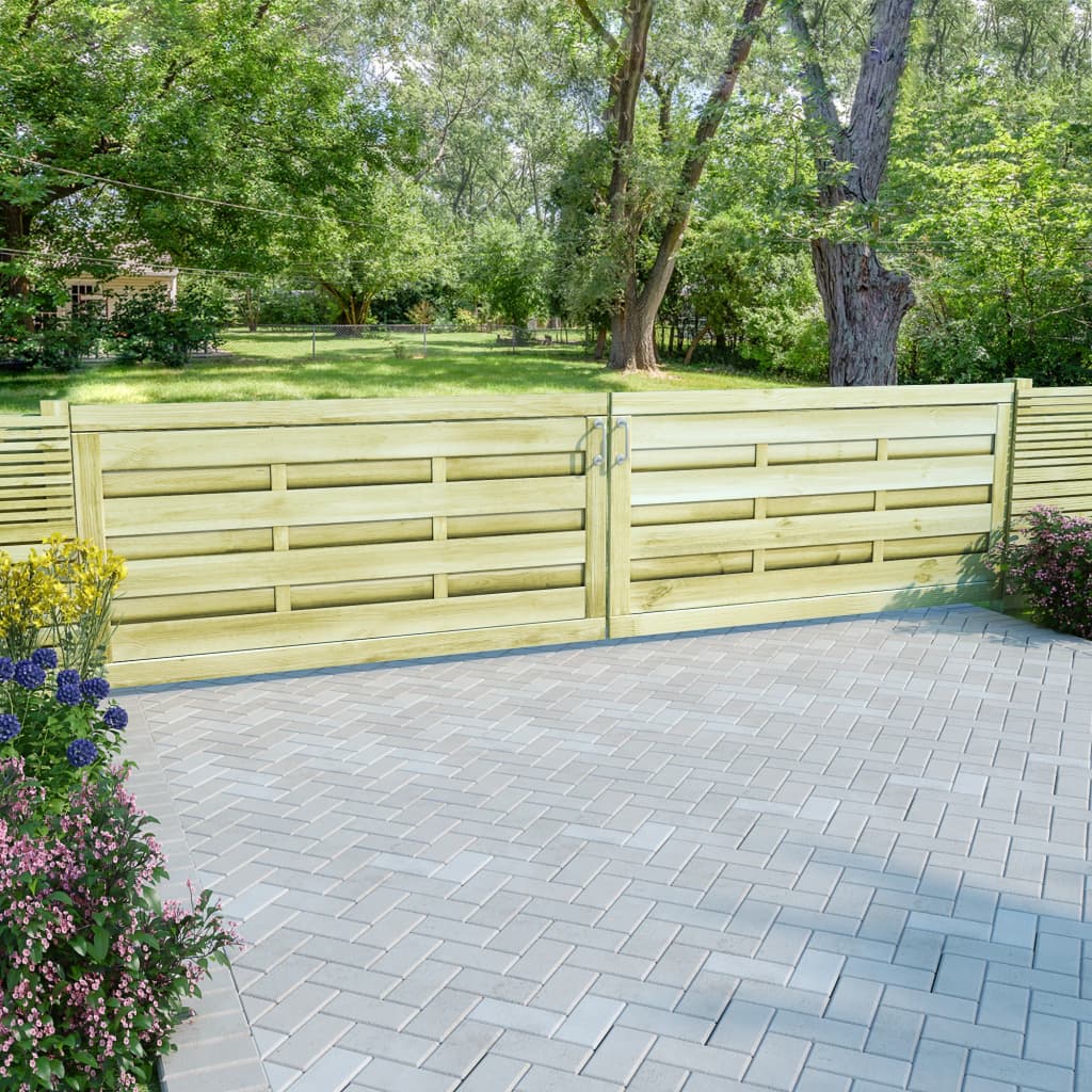 vidaXL Furtki, 2 szt., impregnowana sosna, 150 x 75 cm, zielone