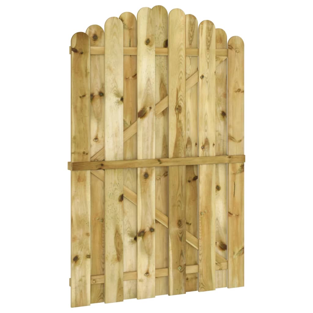 vidaXL Furtka z łukiem, impregnowane drewno sosnowe, 100 x 150 cm