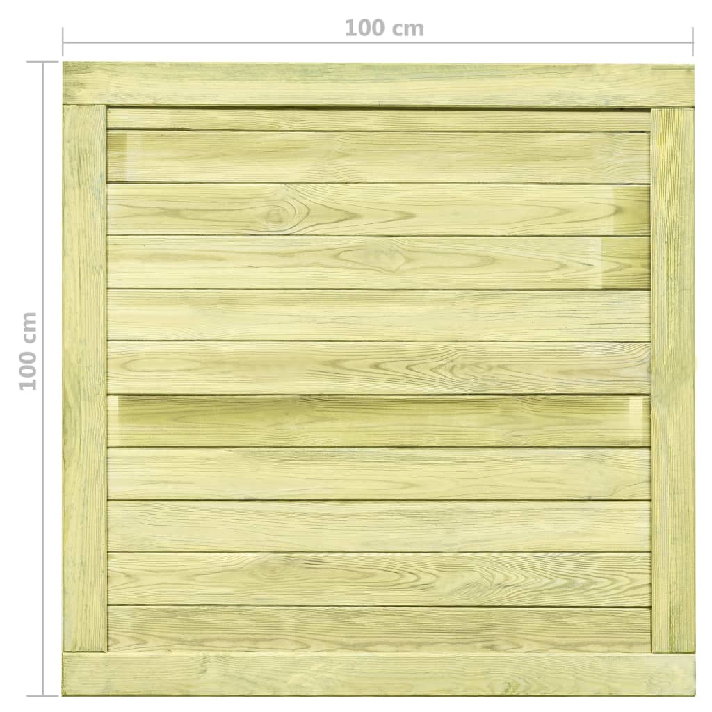 vidaXL Furtka ogrodowa, impregnowane drewno sosnowe, 100 x 100 cm