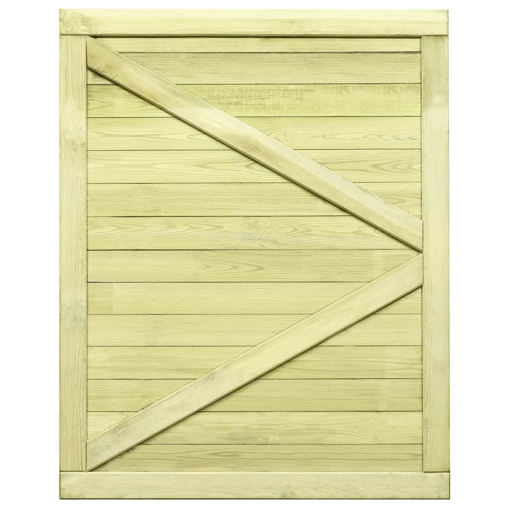 vidaXL Furtka ogrodowa, impregnowane drewno sosnowe, 125x100 cm
