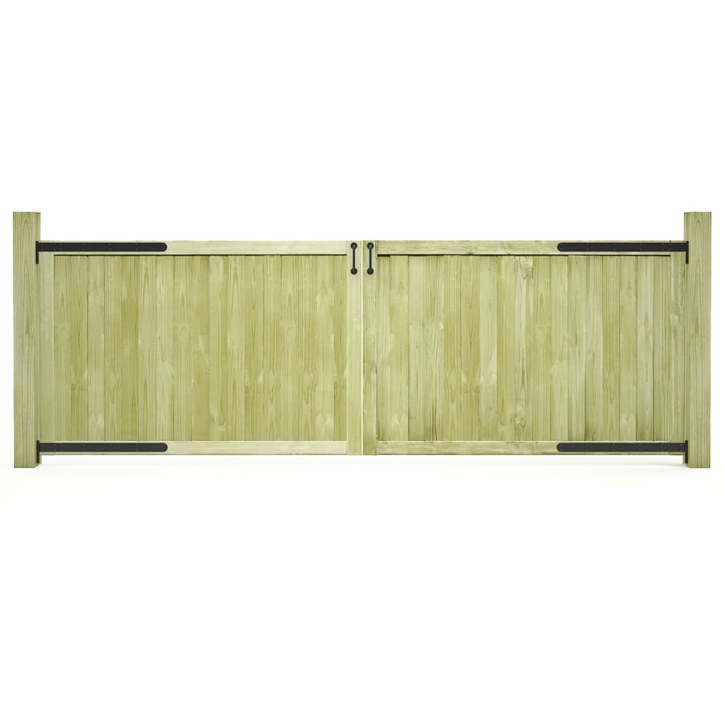 vidaXL Furtki ogrodowe, 2 szt., impregnowana sosna, 300 x 100 cm
