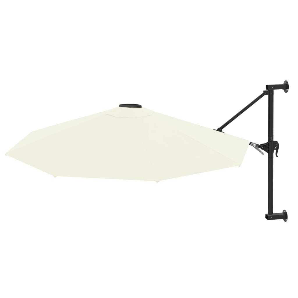 vidaXL Parasol ścienny na metalowym słupku, 300 cm, piaskowy