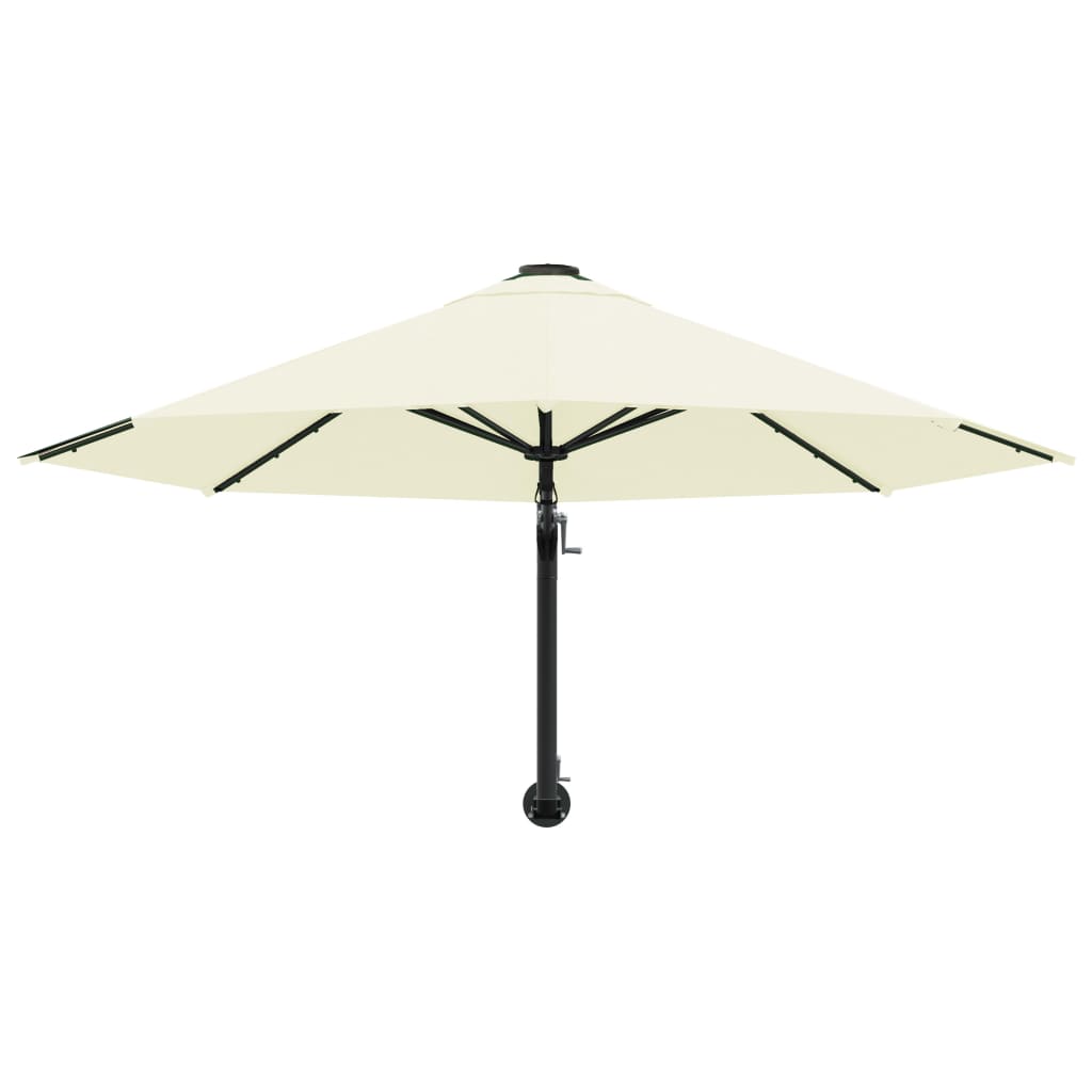 vidaXL Parasol ścienny na metalowym słupku, 300 cm, piaskowy