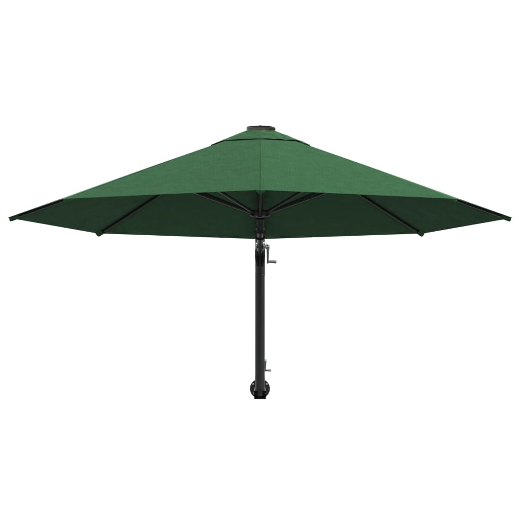 vidaXL Parasol ścienny na metalowym słupku, 300 cm, zielony