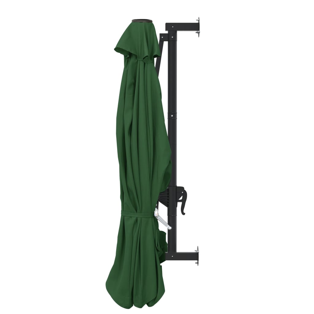 vidaXL Parasol ścienny na metalowym słupku, 300 cm, zielony