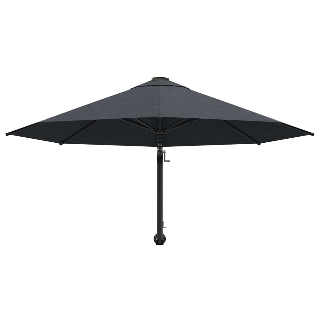 vidaXL Parasol ścienny na metalowym słupku, 300 cm, antracytowy