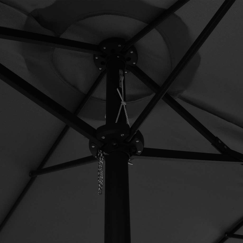 vidaXL Parasol ogrodowy na słupku aluminiowym, 460x270 cm, antracytowy