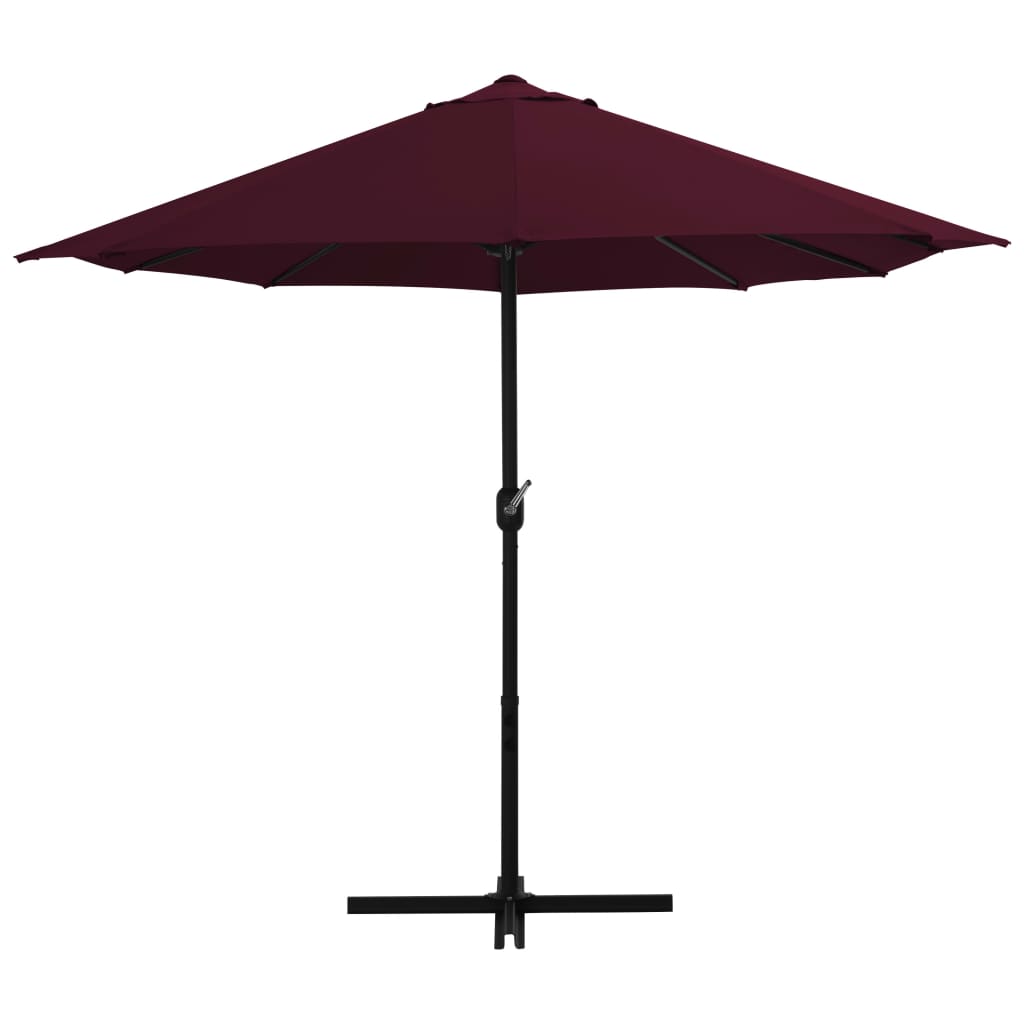 vidaXL Parasol ogrodowy na słupku aluminiowym, 460 x 270 cm, bordowy